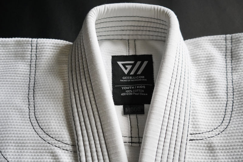 Load image into Gallery viewer, New Gen 1.0 White BJJ GI -  Kids &amp; Youth - Gee BJJ Kimonos
