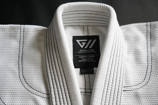 New Gen 1.0 White BJJ GI -  Kids & Youth - Gee BJJ Kimonos