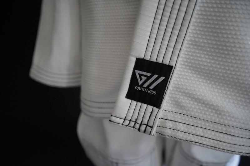 Load image into Gallery viewer, New Gen 1.0 White BJJ GI -  Kids &amp; Youth - Gee BJJ Kimonos
