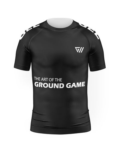 Rash Guard Short Sleeve - Art of the Ground Game Black - PREMIUM